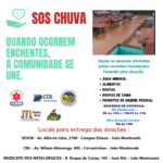SOS CHUVA: Sindicato é um dos pontos para entrega de doações